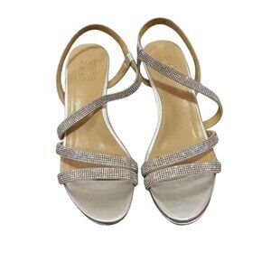 NATURALIZER Silver Rhinestone Sparkle Heels Size 7